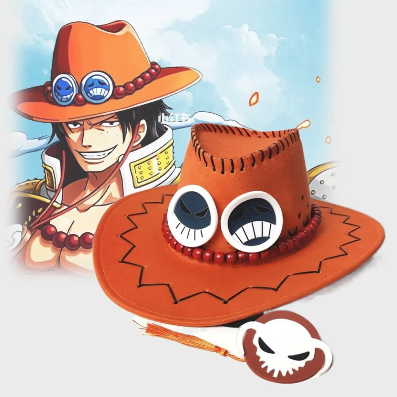 Leather Work Hat - Cadılar bayramı Ace Kap Cosplay japon