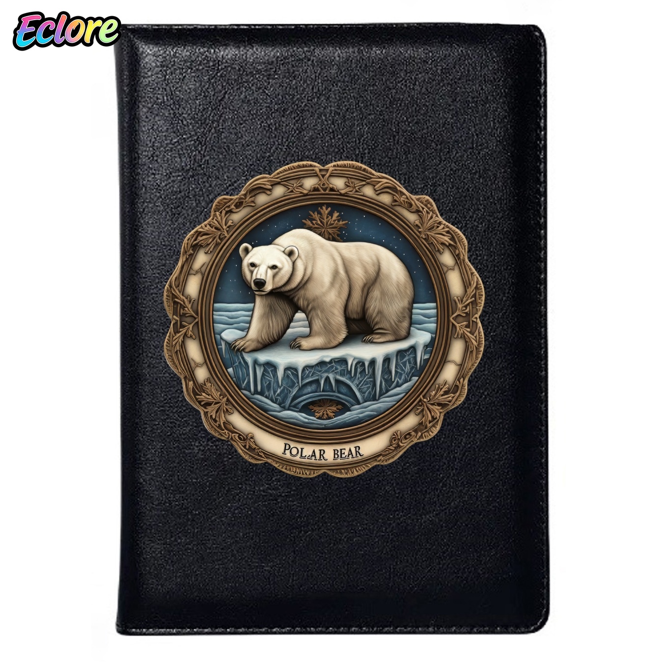 Leatherwork Journal - Vintage Kabartmalı Ayı Desenli A5 Deri