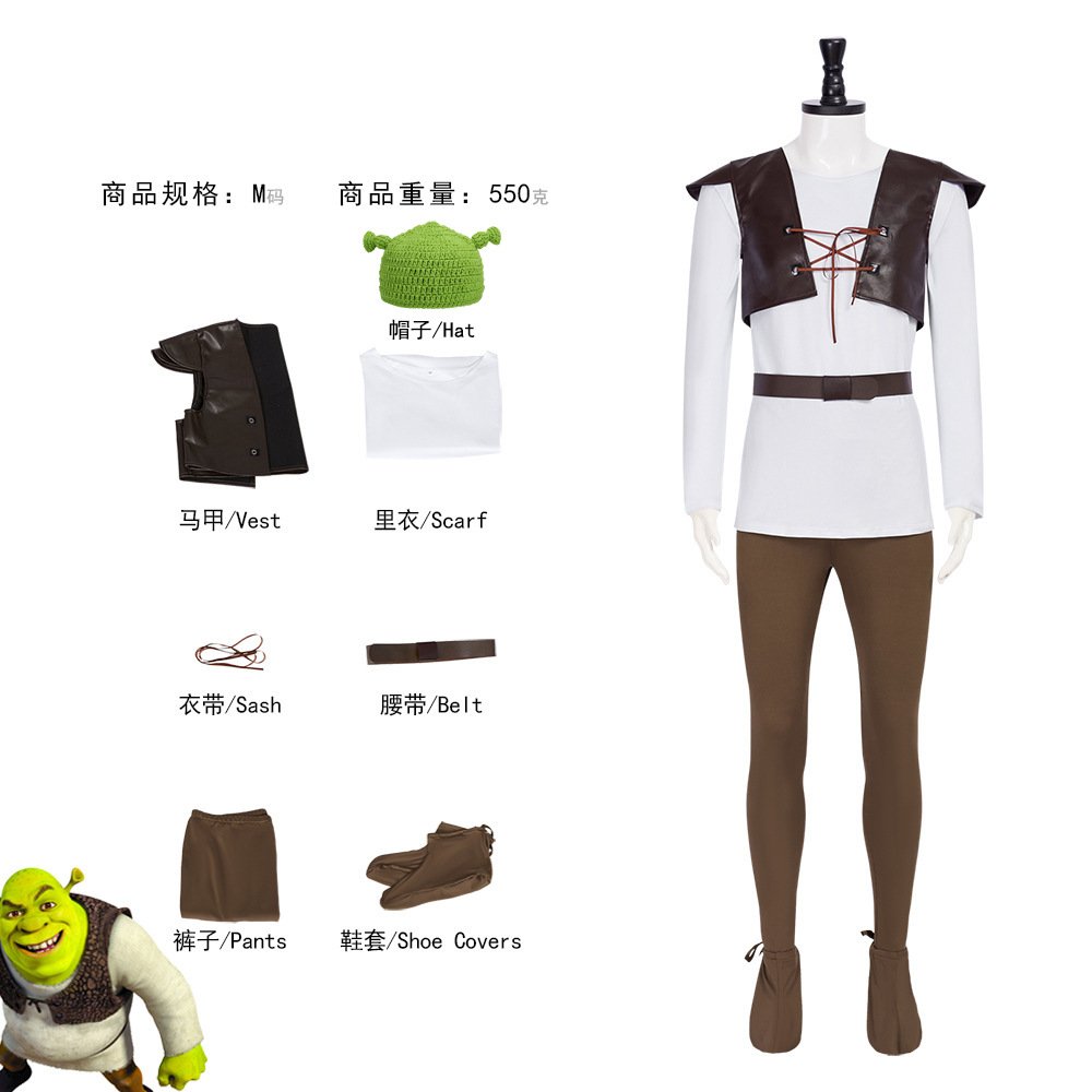 Shrek Cosplay Kostümleri Yeşil - Leather Work Hat incelemesi ve fiyatı
