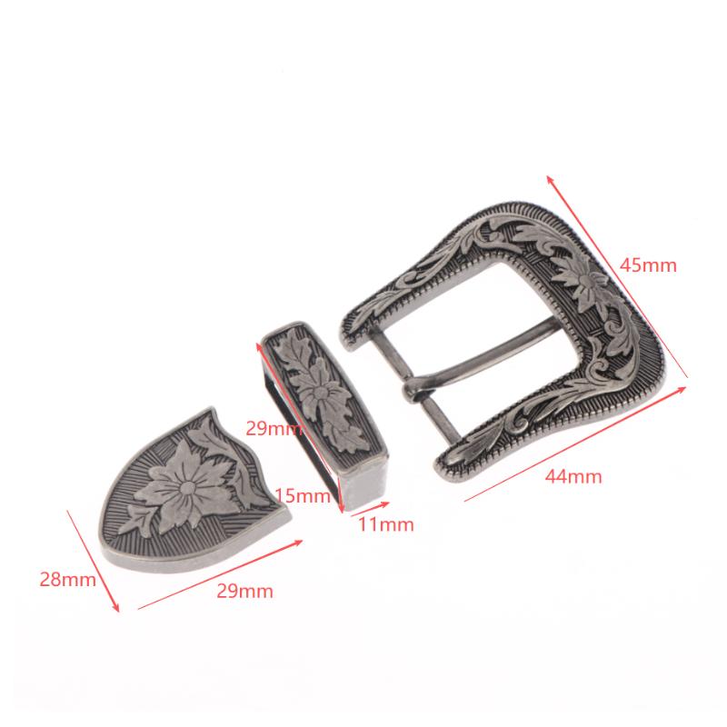 Çiçek desenli vintage metal ke - Leather Works Belt incelemesi ve fiyatı