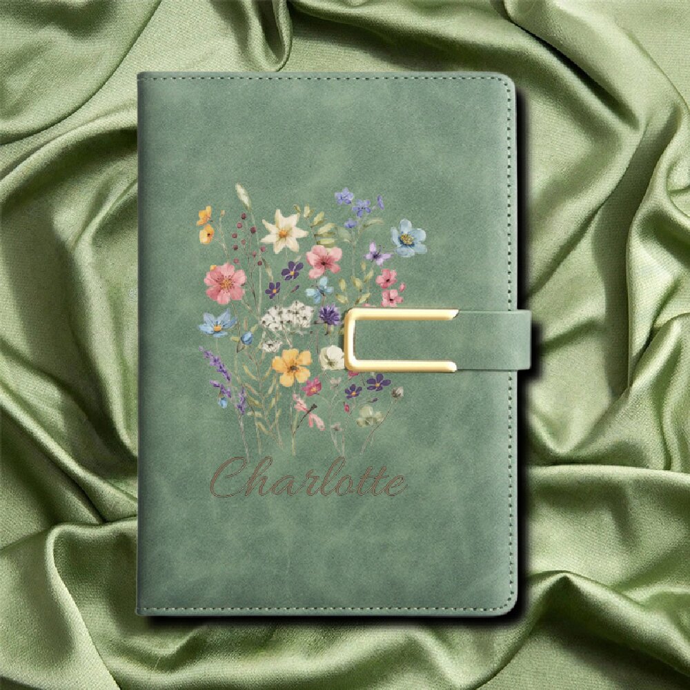A5 Çiçek Desenli Monogram Özel - Leatherwork Journal incelemesi ve fiyatı